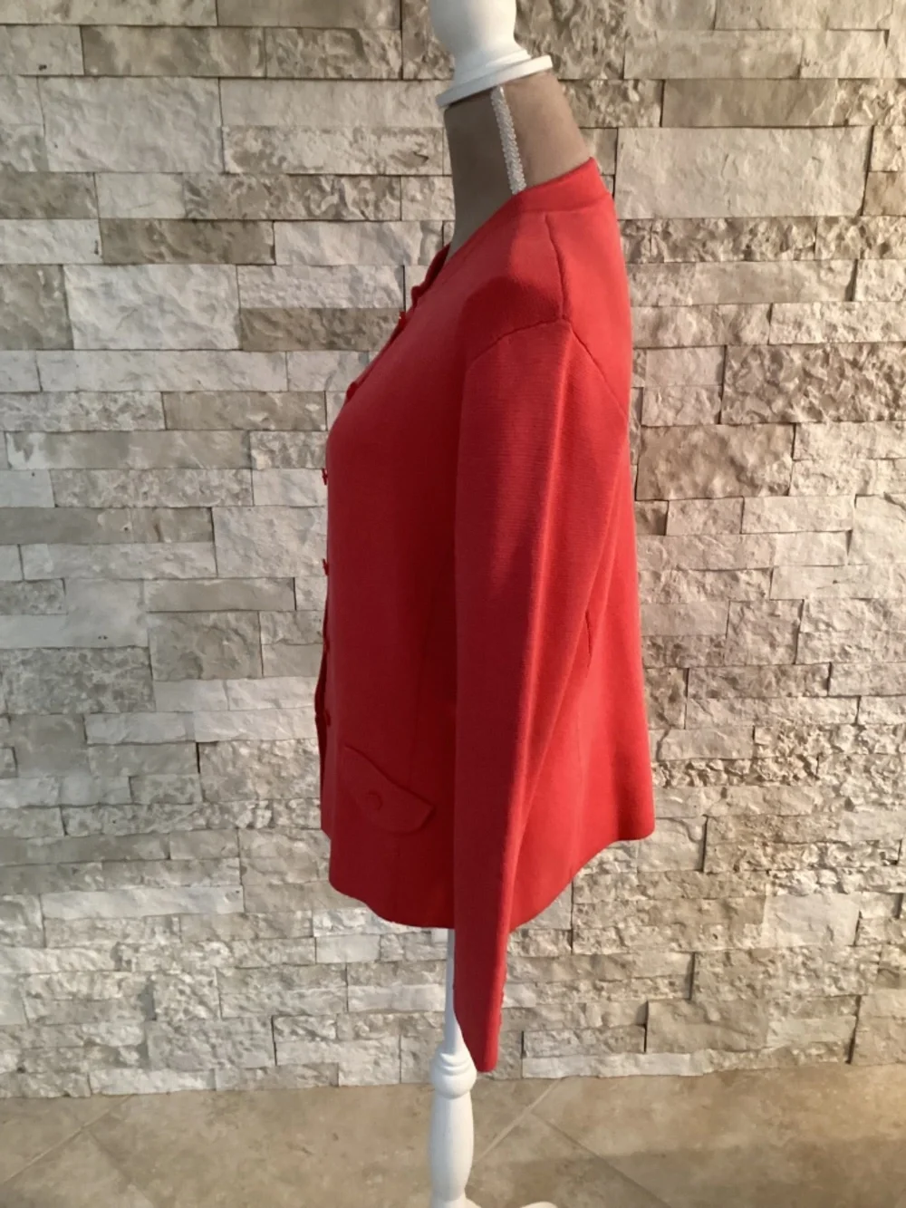 Talbots structured collarless knit sweater jacket (NWT)
